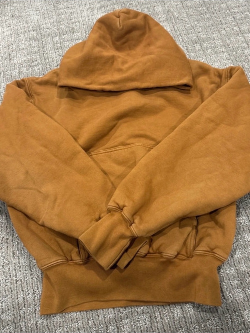 Yeezy Men's Crewneck Hoodie in Caramel